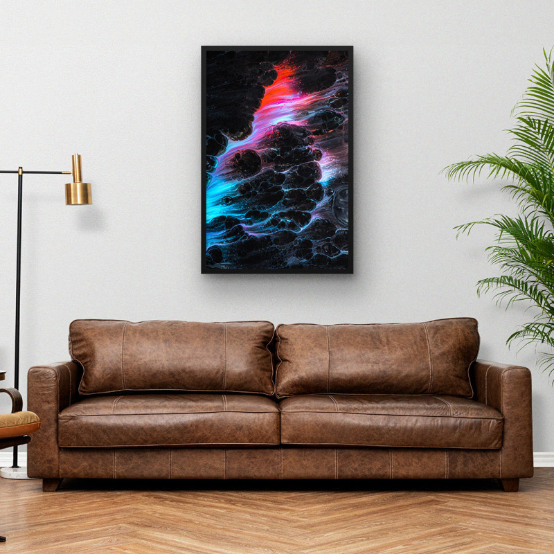 Quadro Decorativo Abstrato Tons Neon III