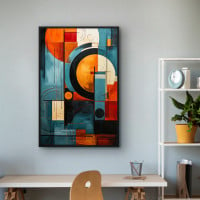 Quadro Decorativo Abstrato Geoart Dark