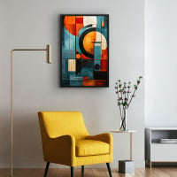 Quadro Decorativo Abstrato Geoart Dark