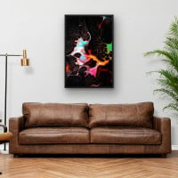 Quadro Decorativo Abstrato Tons Neon IV