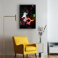 Quadro Decorativo Abstrato Tons Neon IV