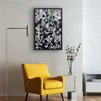 Quadro Decorativo Abstrato Black Dripping