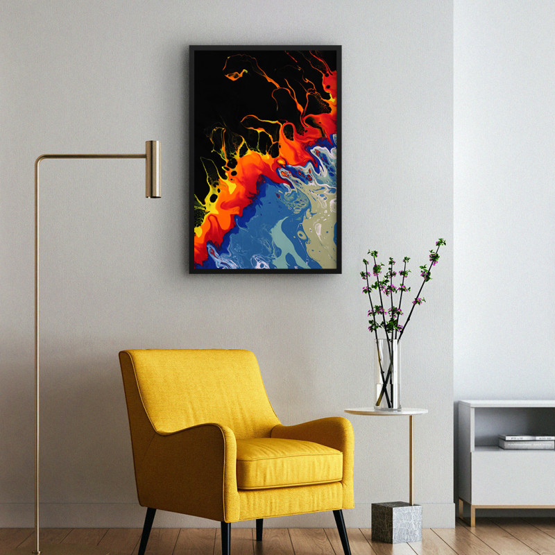 Quadro Decorativo Abstrato Pour Art X