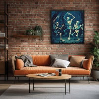 Quadro Decorativo Dança das Caveiras