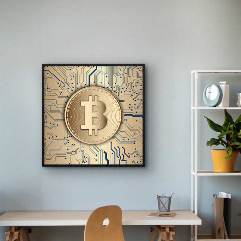 Quadro Decorativo Bitcoin