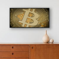 Quadro Decorativo Moeda Bitcoin