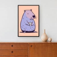 Quadro Decorativo Cozy Capybara