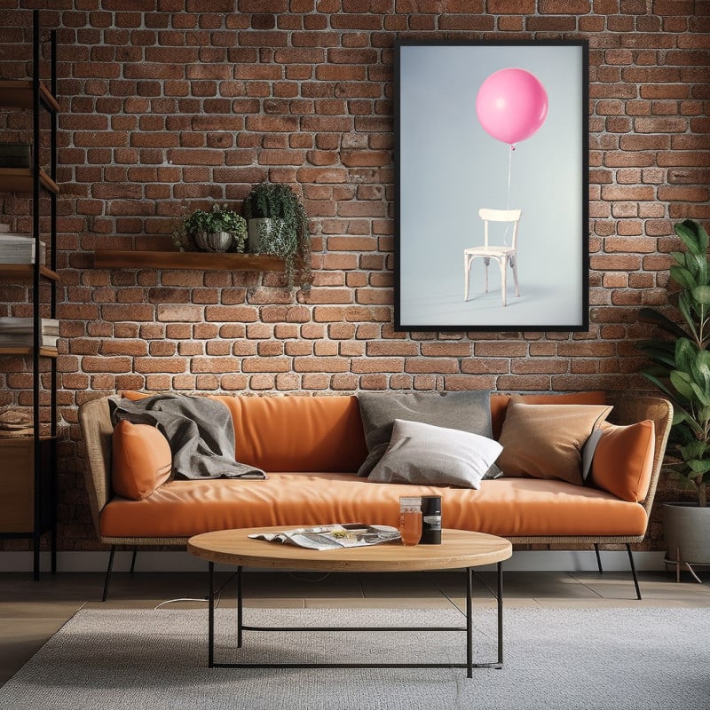 Quadro Decorativo Pink Balloon