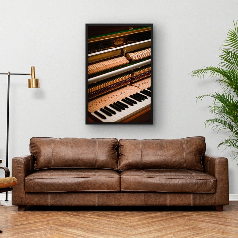 Quadro Decorativo Piano Aberto