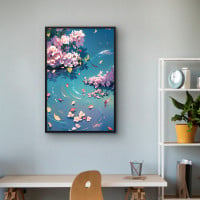 Quadro Decorativo Rio com Flores