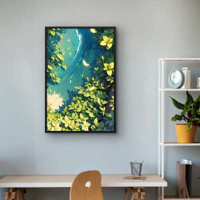 Quadro Decorativo Rio com Flores III