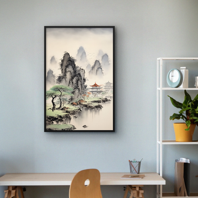 Quadro Decorativo Aquarela Oriental I