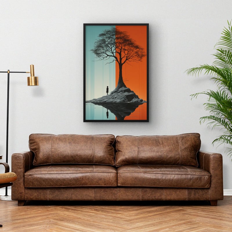 Quadro Decorativo Árvore no Lago