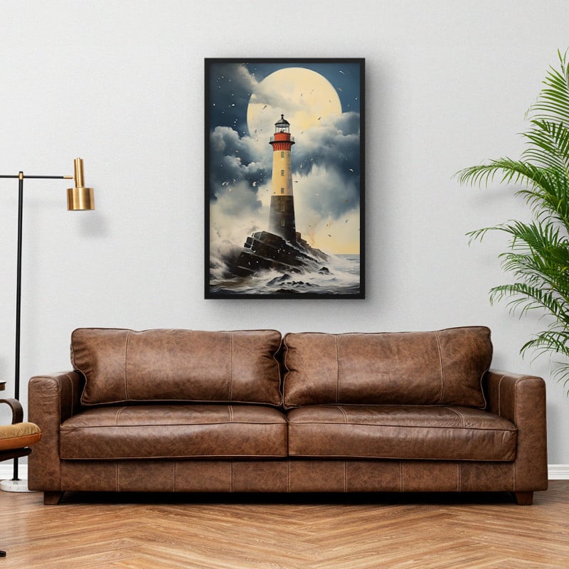 Quadro Decorativo Tempestade no Farol