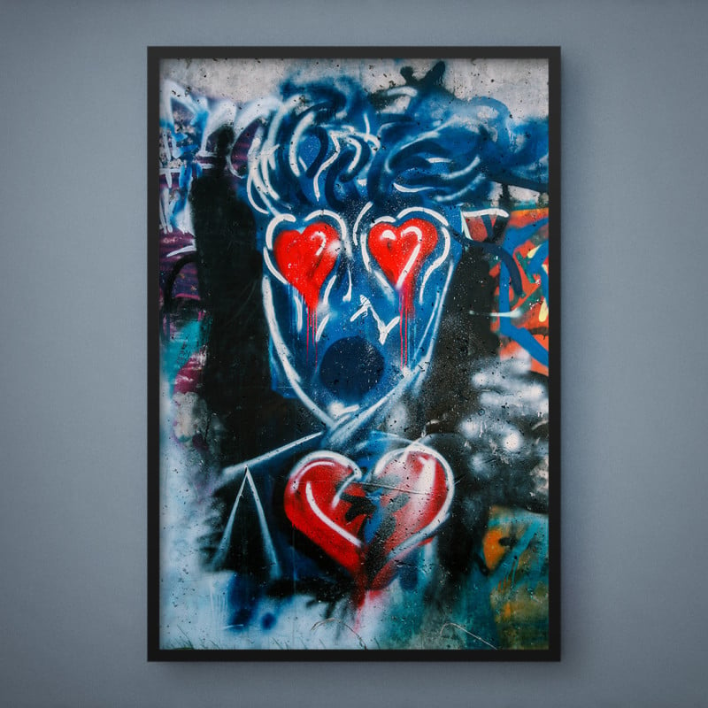 Quadro Decorativo Street Art Break Heart