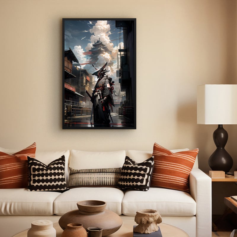 Quadro Decorativo Robô Samurai