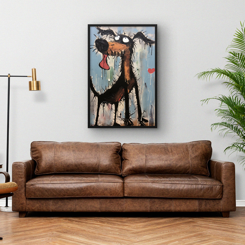 Quadro Decorativo Cachorro Cartoon