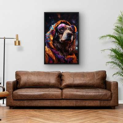 Quadro Decorativo Cocker Spaniel Futurista