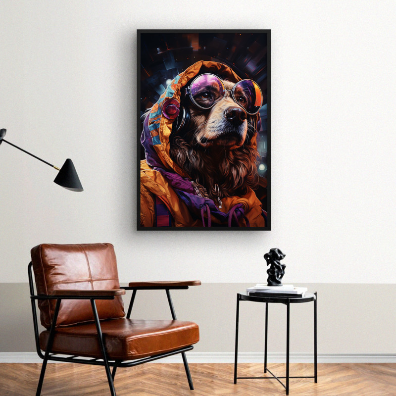 Quadro Decorativo Cocker Spaniel Futurista