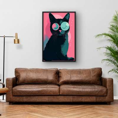 Quadro Decorativo Chill Cat