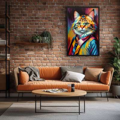 Quadro Decorativo Senhor Gato