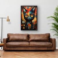 Quadro Decorativo Gatinho Robótico