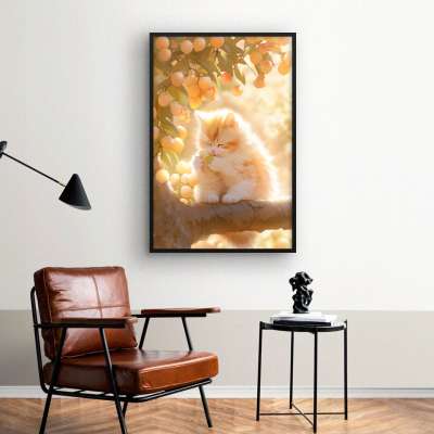 Quadro Decorativo Gatinho Sereno