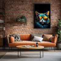 Quadro Decorativo Cool Cat