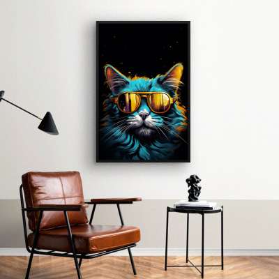 Quadro Decorativo Cool Cat