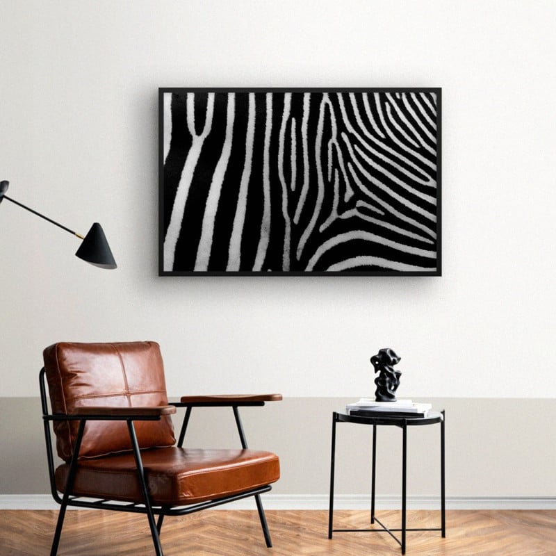 Quadro Decorativo Padrão de Zebra