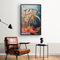 Quadro Decorativo Colorful Bike