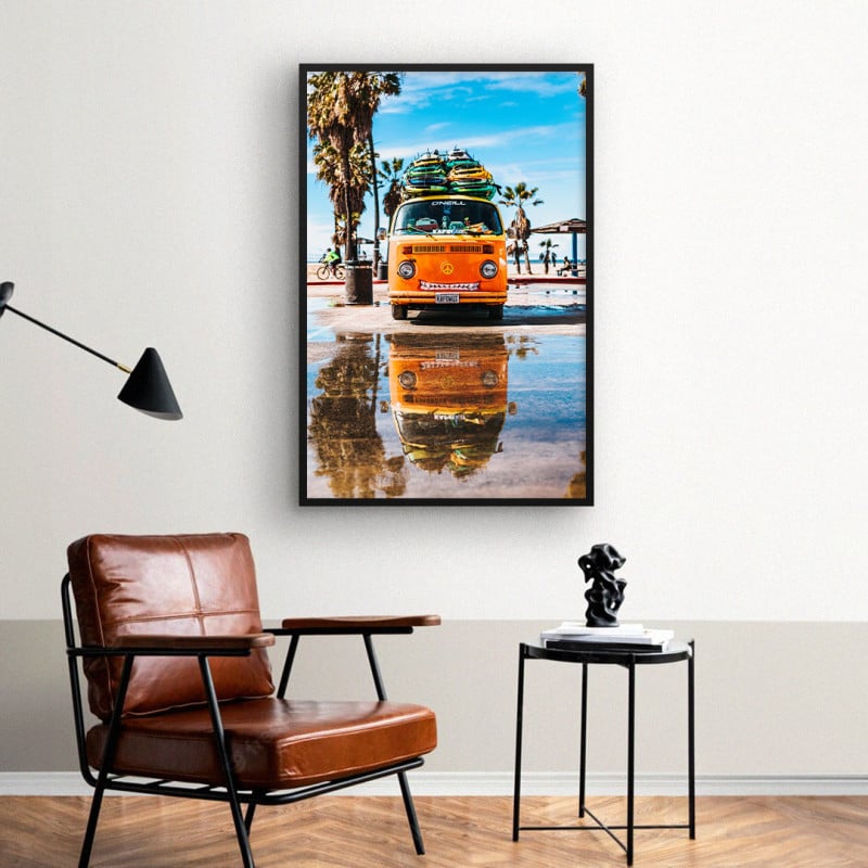 Quadro Decorativo Kombi Surfista