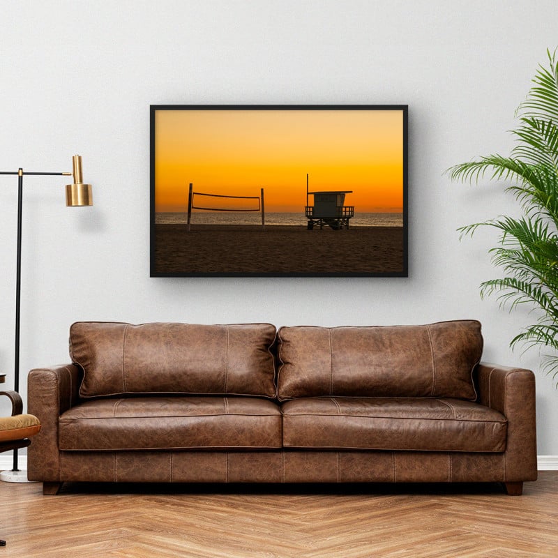 Quadro Decorativo Entardecer na Praia