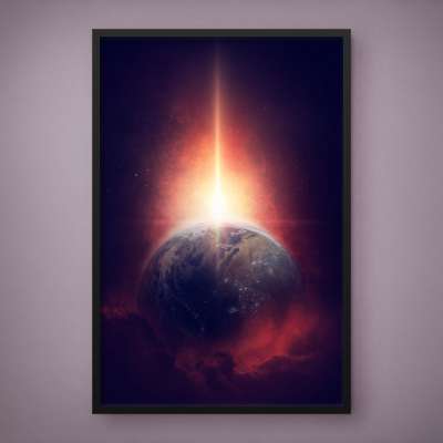 Quadro Decorativo Cometa na Terra