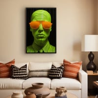 Quadro Decorativo Homem Listrado