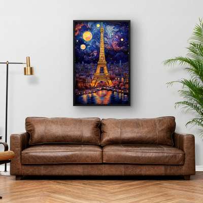 Quadro Decorativo Purple Paris