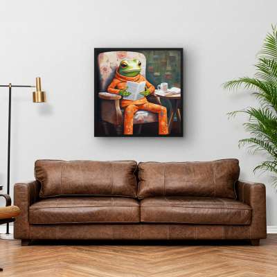 Quadro Decorativo Chilling Frog