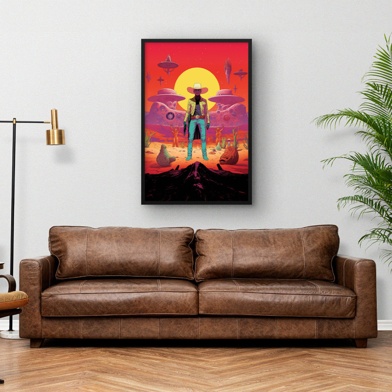 Quadro Decorativo Cowboy Alien