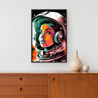 Quadro Decorativo Astronauta Feminina