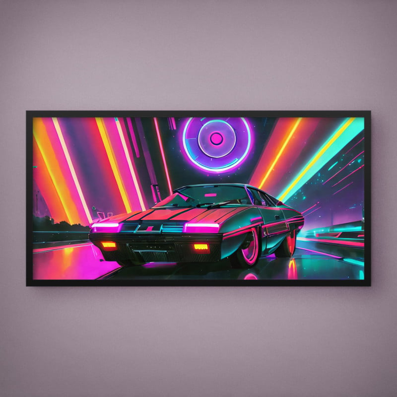 Quadro Decorativo Carro Retrowave