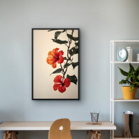 Quadro Decorativo Hibiscos