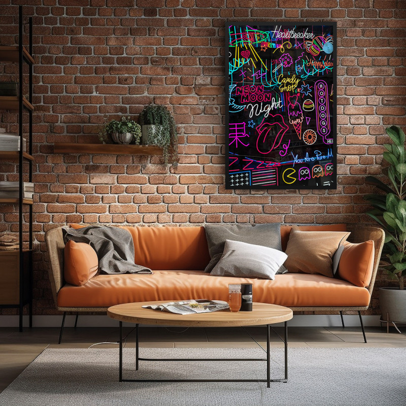 Quadro Decorativo Conjunto Neon