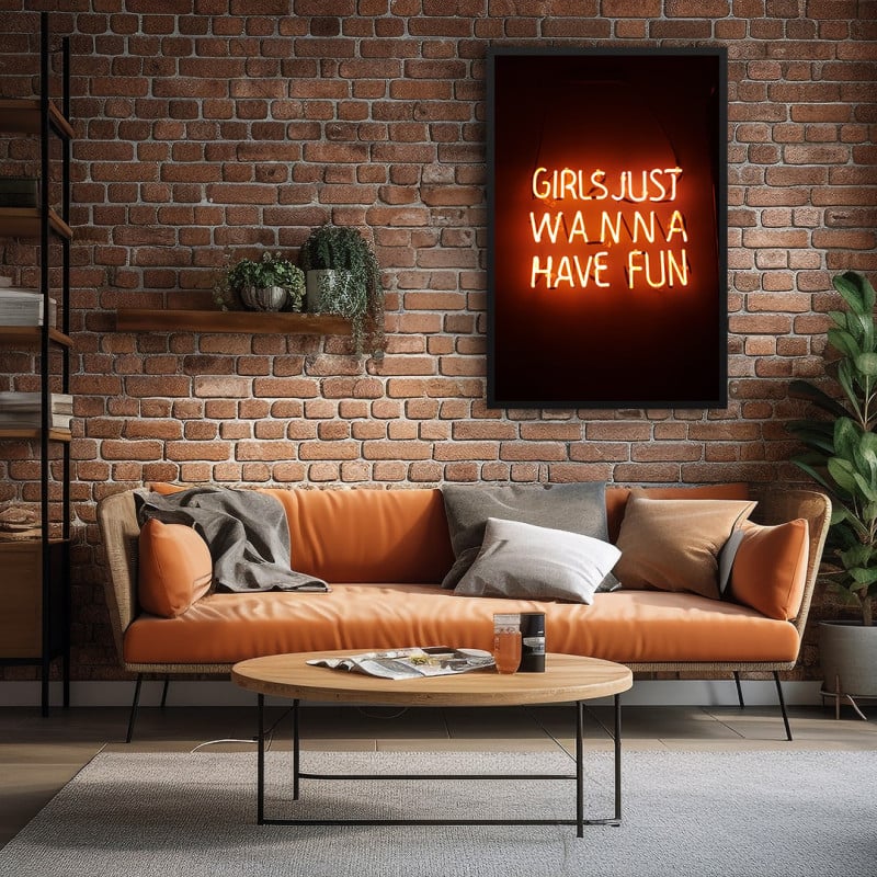 Quadro Decorativo Girls Just Hanna Have Fun