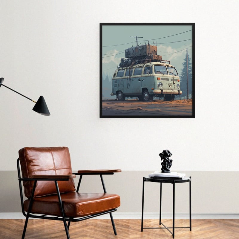 Quadro Decorativo Kombi Abandonada