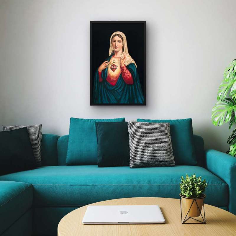 Quadro Decorativo Sagrado Coração de Maria