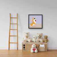 Quadro Decorativo Corgi na Neve